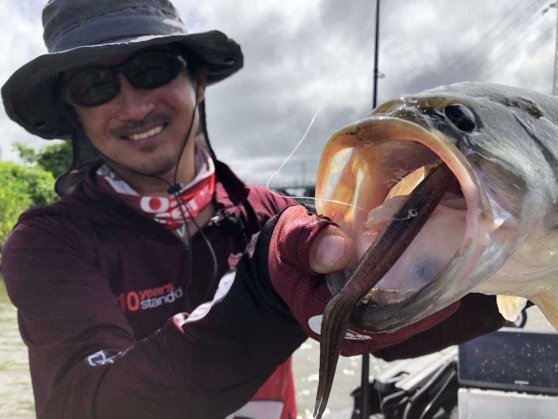 魚を釣り上げている写真3