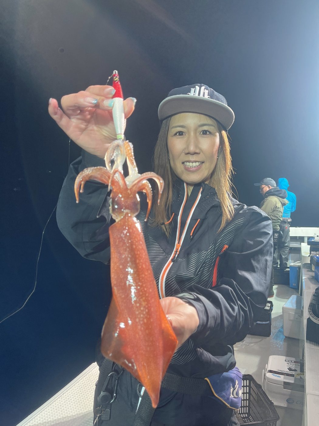 ケンサキイカ　10杯　スルメ60杯（２日間の釣果）